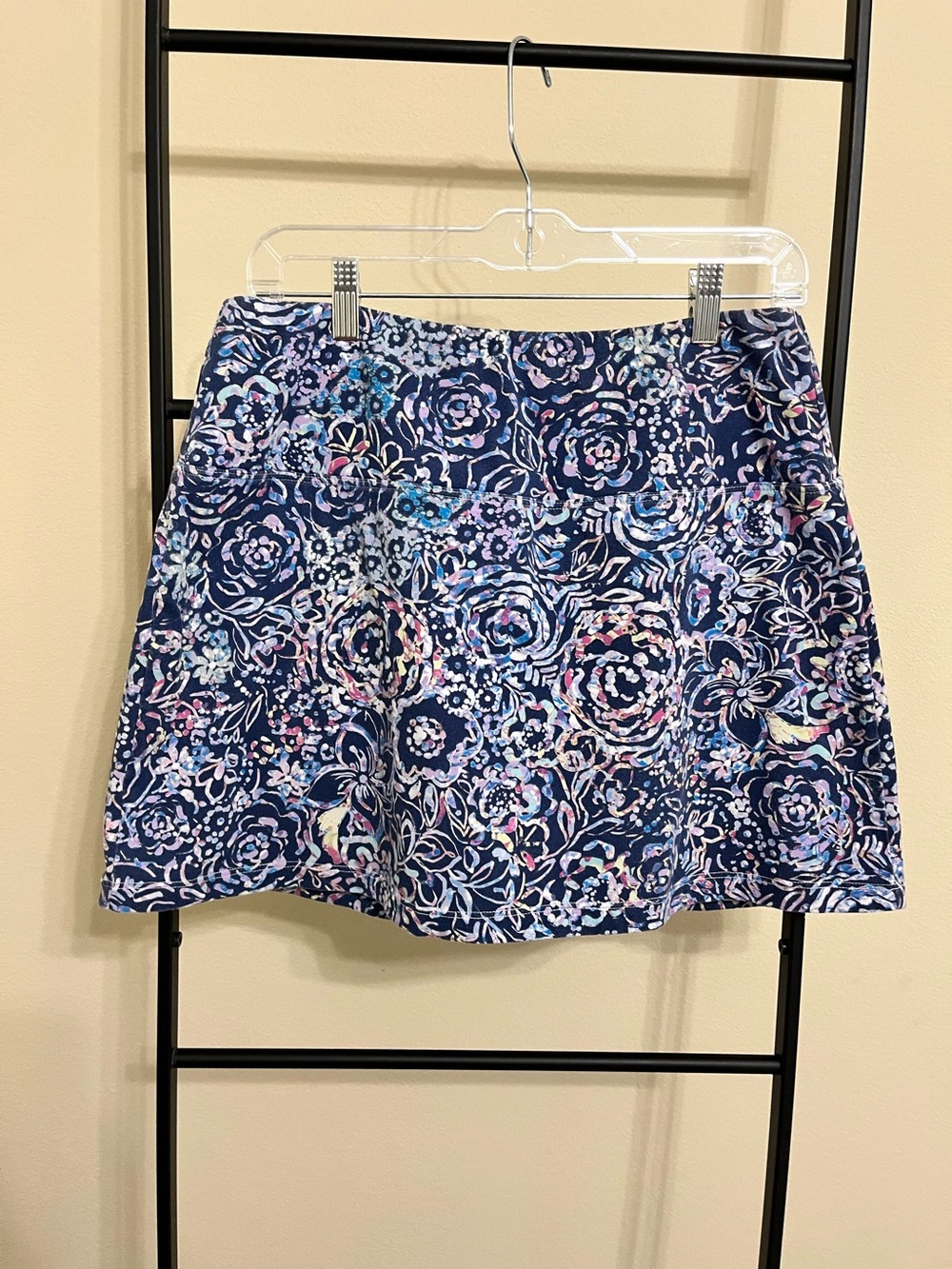Slender Shapes Athletic Floral Skirt Skort Golf Spandex Active LP Petite Large